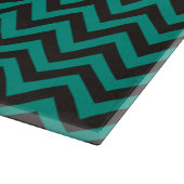 ZIGZAG-patroon - zwart + uw achtergrond en ideeën Snijplank (Hoek)