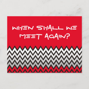 ZIGZAG patroon - zwart wit grijs + uw idee Briefkaart