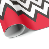 ZIGZAG patroon - zwart wit grijs + uw idee Cadeaupapier (Rol Hoek)