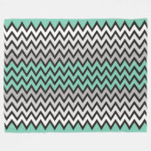 ZIGZAG patroon - zwart wit grijs + uw idee Fleece Deken (Voorkant (Horizontaal))