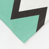 ZIGZAG patroon - zwart wit grijs + uw idee Fleece Deken (Hoek)