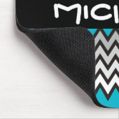 ZIGZAG patroon - zwart wit grijs + uw idee Muismat (Hoek)