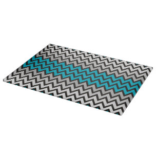 ZIGZAG patroon - zwart wit grijs + uw idee Snijplank
