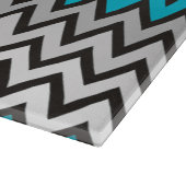 ZIGZAG patroon - zwart wit grijs + uw idee Snijplank (Hoek)