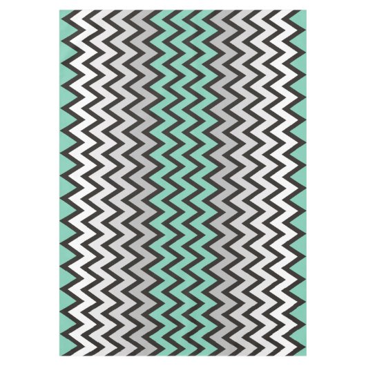 ZIGZAG patroon - zwart wit grijs + uw idee Tafelkleed (Voorkant)
