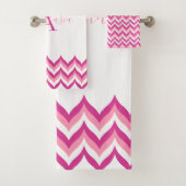 Zigzag Pattern Bad Handdoek (Insitu)