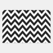 Zigzag Pattern Black and White Chevron Inpakpapier Vel (Voorkant 2)