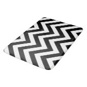 Zigzag Pattern Black & White Badmat (Gekanteld)