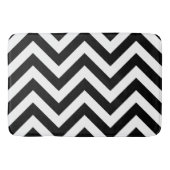Zigzag Pattern Black & White Badmat (Voorkant)