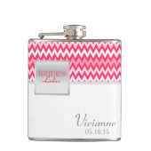 Zigzag Pattern Bridesmaid Heupfles (Voorkant)