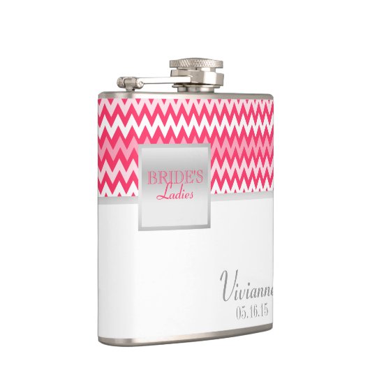 Zigzag Pattern Bridesmaid Heupfles (Rechts)