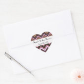 Zigzag Pattern, Chevron Pattern, Baby shower Hart Sticker (Envelop)