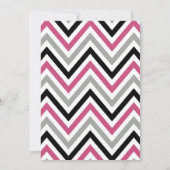 Zigzag Pattern, Chevron Pattern, Roze, Bat Mitzvah Kaart (Achterkant)
