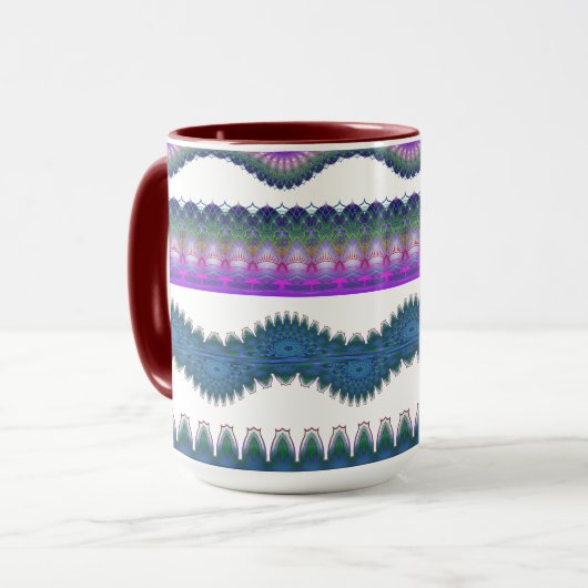 Zigzag Pattern Coffee Mug Mok (Voorkant links)