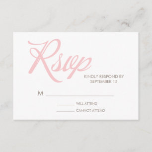 Zigzag Pattern Wedding Response Card RSVP Kaartje