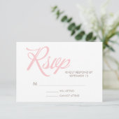 Zigzag Pattern Wedding Response Card RSVP Kaartje (Staand voorkant)
