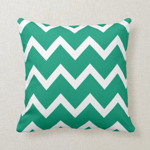 Zigzag Pillow met Emerald Green Chevron Kussen