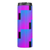 Zigzag Pink Blue Black Paars 4Roxy Thermosbeker (Achterkant)