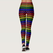 Zigzag Pride Kleuren Leggings (Achterkant)