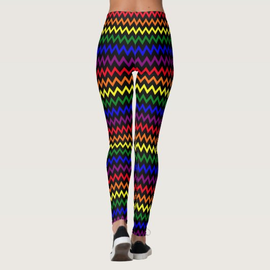 Zigzag Pride Kleuren Leggings (Achterkant)