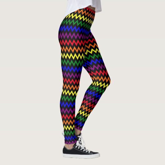 Zigzag Pride Kleuren Leggings (Rechts)