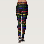 Zigzag Pridekleuren Leggings (Achterkant)