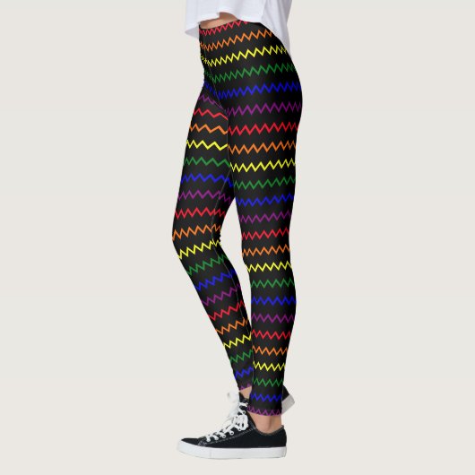 Zigzag Pridekleuren Leggings (Links)