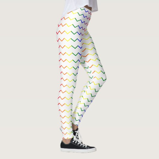 Zigzag Pridekleuren Leggings (Rechts)