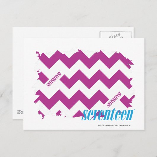 ZigZag Purple 3 Briefkaart (Voorkant / Achterkant)