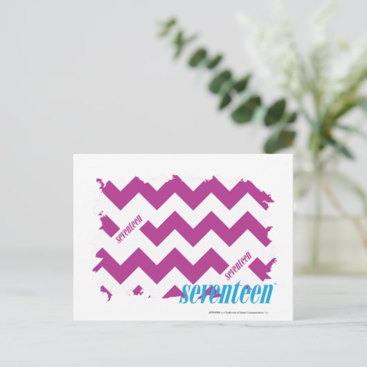 ZigZag Purple 3 Briefkaart (Staand voorkant)