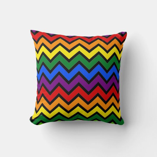 Zigzag Regenboog Draaikussen Kussen (Voorkant)