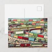 zigzag-reizigers- en goederentreinen briefkaart (Voorkant / Achterkant)