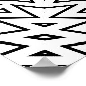 Zigzag Ring Mandala met Driehoek Patroon Detail Poster (Hoek)