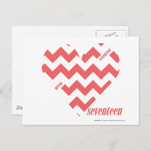 ZigZag Roze 3 Briefkaart (Voorkant / Achterkant)