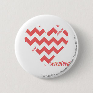 ZigZag Roze 3 Ronde Button 5,7 Cm