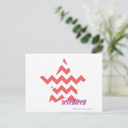 ZigZag Roze 4 Briefkaart (Staand voorkant)