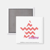 ZigZag Roze 4 Magneet (Voorkant / Achterkant)