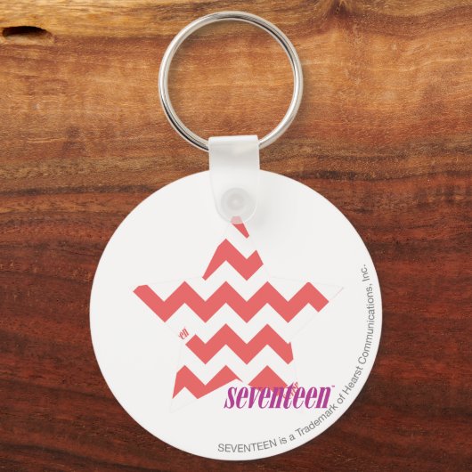 ZigZag Roze 4 Sleutelhanger (Voorkant)