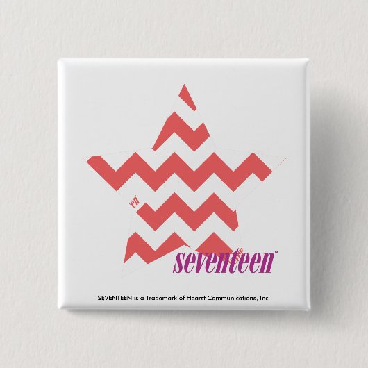 ZigZag Roze 4 Vierkante Button 5,1 Cm (Voorkant)