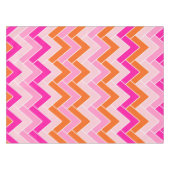 Zigzag roze en Oranje Chevron Tafelkleed (Voorkant (Horizontaal))