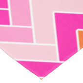 Zigzag roze en Oranje Chevron Tafelkleed (Gekanteld)
