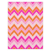 Zigzag roze en Oranje Chevron Tafelkleed (Voorkant)