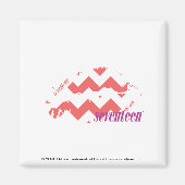 ZigZag roze Magneet (Voorkant)