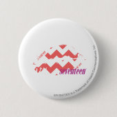 ZigZag roze Ronde Button 5,7 Cm (Voorkant)