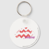 ZigZag roze Sleutelhanger (Voorkant)