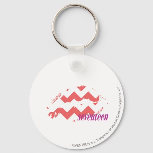 ZigZag roze Sleutelhanger (Voorkant)