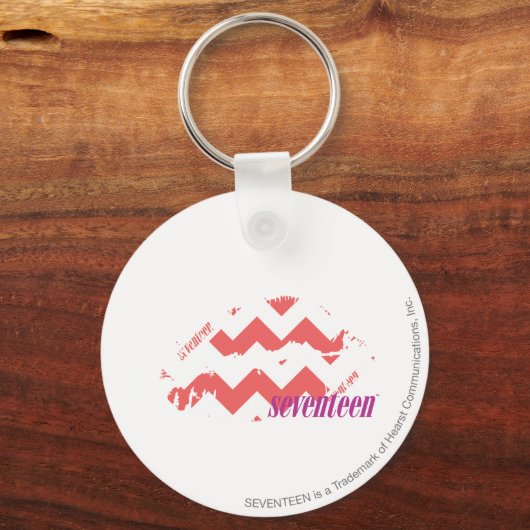 ZigZag roze Sleutelhanger (Voorkant)