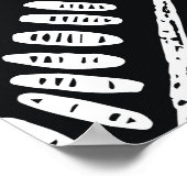 zigzag strepen: Hand getrokken etnische Poster (Hoek)
