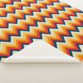 Zigzag Strepen in Aquarel Sherpa Deken (3/4)
