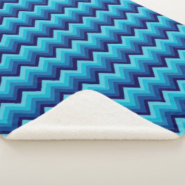 Zigzag strepen in Waterverf Sherpa Deken